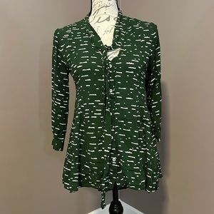 Green Anthropologie MAEVE Blouse, women’s XS (fits like S)